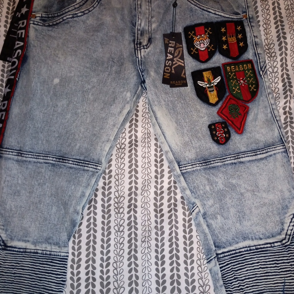 Men's Reason Biker Skinny jeans 36w